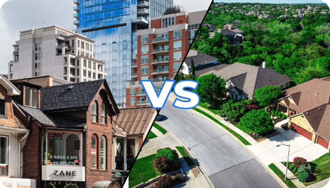 Urban vs. Suburban Living
